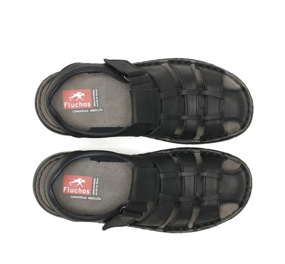 Fluchos Hombre>KEOPS F1754 Sandalia Negra