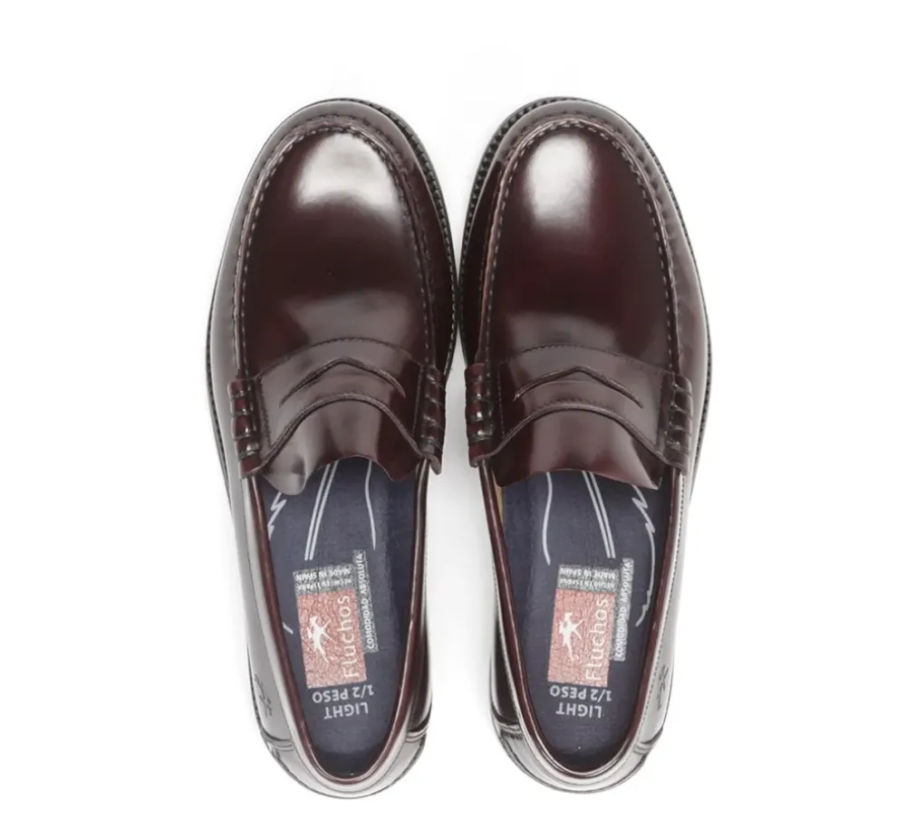 Fluchos Light|Calzado Vestir>STAMFORD F0047 Mocasín Burdeos